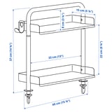 Illustration with measurements for the product: RELATERA.