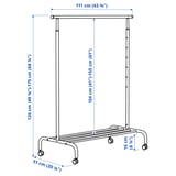 Illustration with measurements for the product: RIGGA.