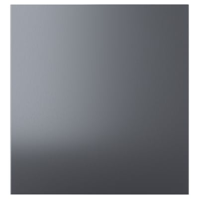 RIKSVIKEN dark pewter front, metallic sheen, rectangular shape, brushed particleboard.