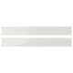 Two grey, rectangular kitchen cabinet doors with glossy finish.