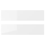 RINGHULT white kitchen drawer, glossy finish, rectangular shape, durable plastic & fibreboard.