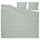 RODGERSIA Duvet cover and 2 pillowcases, green/white, 240x220/50x60 cm