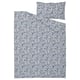 RODGERSIA Duvet cover and pillowcase, blue/white, 140x200/70x90 cm
