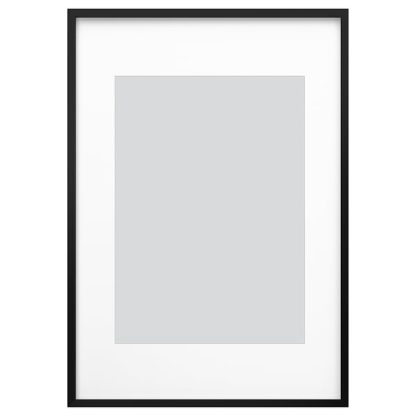 RÖDALM picture frame, black, holds favorite photos securely, modern design.