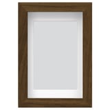 Brown wooden photo frame, RÖDALM, square shape, with central mat, vertical or horizontal display.