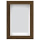 Option: Brown wooden photo frame, RÖDALM, square shape, with central mat, vertical or horizontal display.