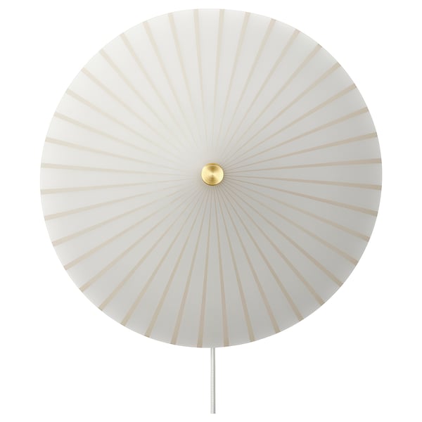 RORKULT wall lamp, white, opal glass shade, parasol design.