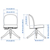 Illustration with measurements for the product: ROSENTORP.