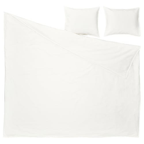 RUNDHAGTORN white bedding set: duvet, 2 pillows. Crisp, clean, simple design.