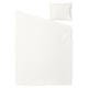 RUNDHAGTORN white bedding set: soft cotton-linen duvet cover & pillowcase, simple, chic design.