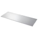 Option: SÄLJAN silver rectangular worktop. Sleek, modern design with laminate finish.