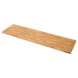 A SÄLJAN wooden worktop in a light oak color, rectangular shape, and modern design. Its suitable for kitchens and easy to clean.