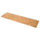 A SÄLJAN wooden worktop in a light oak color, rectangular shape, and modern design. Its suitable for kitchens and easy to clean.
