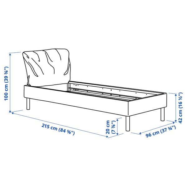 Illustration with measurements for the product: SAGESUND.