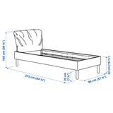 Illustration with measurements for the product: SAGESUND.
