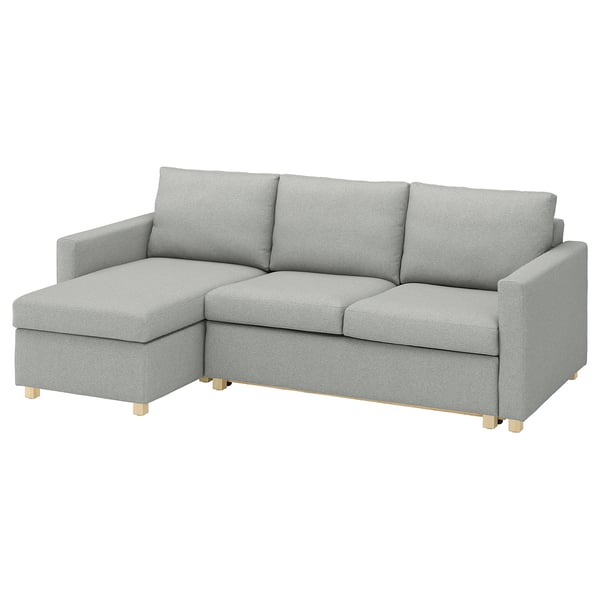 SALTSJÖBADEN Cover for 3-seat sofa-bed w chs lng, Tonerud grey