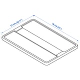 Illustration with measurements for the product: SAMLA.