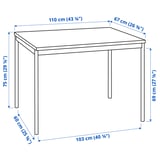 Illustration with measurements for the product: SANDSBERG.