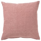 SANDTRAV red/white cotton cushion, square with zipper, textured.