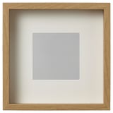 SANNAHED gold photo frame: square, wooden, with clear plastic front, holds 8x8 pic.