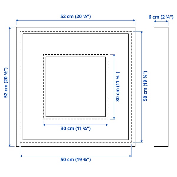 Illustration with measurements for the product: SANNAHED.
