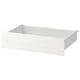 Option: SANNIDAL white drawer; minimalist design, rectangular, steel & particleboard.