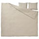 Beige bedding set, greige muslin cotton, rectangular with envelope closure.