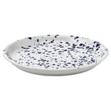 SILVERSIDA Plate, patterned/blue, 26 cm
