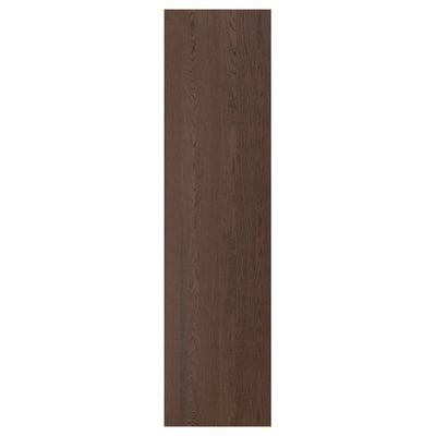 Dark wood SINARP panel, oak veneer, rectangle, stylish grain.