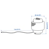 Illustration with measurements for the product: SINNERLIG.