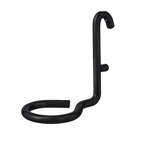 SKÅDIS black metal hook, curved design for organizing tools.