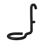 SKÅDIS black metal hook, curved design for organizing tools.
