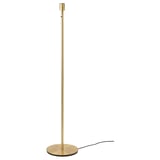 SKAFTET gold floor lamp, sleek and modern, adjustable rod, round base, brass-like finish.