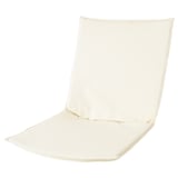 SKÅLBODA cream cushion, recycled polyester-cotton blend, upholstered, rectangular with curved edges.