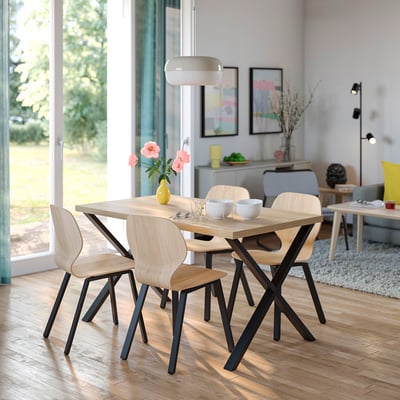 SKÅLSTA Seat shell, oak veneer