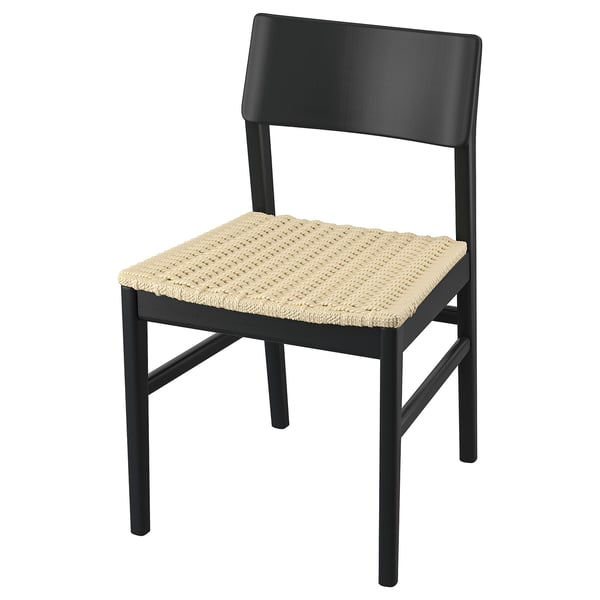 SKANSNÄS chair - black, woven seat, scandinavian design