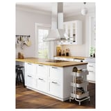 SKOGSÅ Custom made worktop, oak/veneer, 63.6-125x3.8 cm