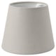 Option: SKOTTORP grey fabric lampshade with conical shape and simple design.