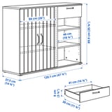 Illustration with measurements for the product: SKRUVBY.