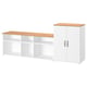 SKRUVBY storage units: white, wood, open & closed, simple design.