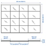 Illustration with measurements for the product: SKYTTA.