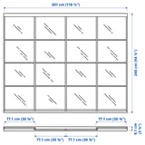 Illustration with measurements for the product: SKYTTA.