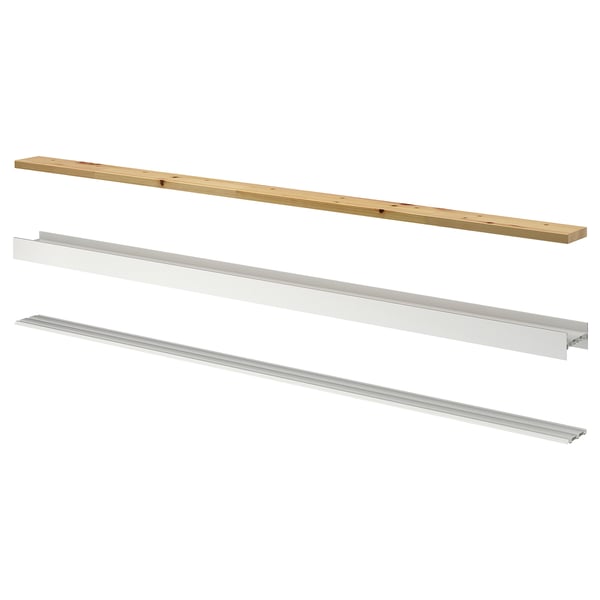 SKYTTA sliding door rail, wooden beam, aluminum for easy install.