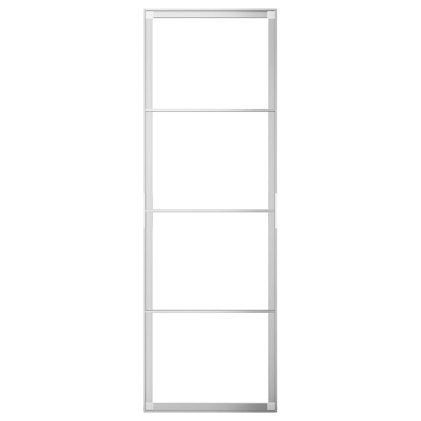 SKYTTA silver metal frame with 4 compartments, modern design for storage or room division.