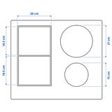 Illustration with measurements for the product: SMAKLIG.