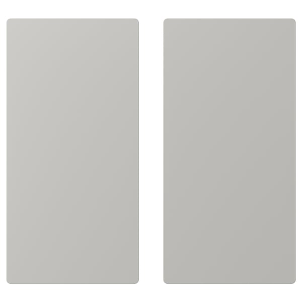 Two gray rectangular panels, likely doors for SMÅSTAD storage, featuring soft rounded edges and a simple, modern design.
