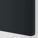 Sleek, modern black wardrobe corner, smooth finish, high quality.