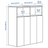 Illustration with measurements for the product: SMÅSTAD.