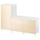 Ikea SMÅSTAD white and light wood kids furniture set with wardrobe and dresser.