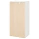 White and light wood kids wardrobe, adjustable, soft-close doors.